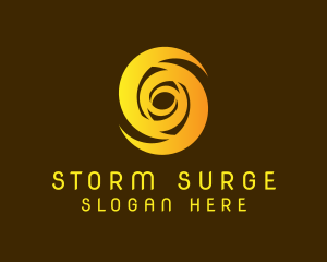 Hurricane - Spiral Swirl Letter S logo design