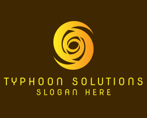 Typhoon - Spiral Swirl Letter S logo design