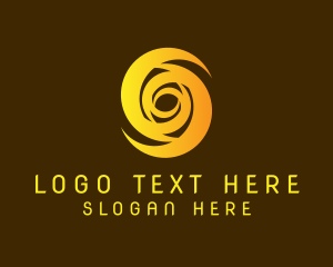 Typhoon - Spiral Swirl Letter S logo design