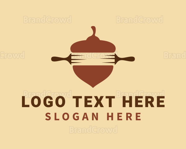 Brown Acorn Rolling Pin Logo