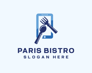 Spoon Fork Cutlery App logo design