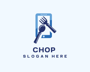 Culinary - Spoon Fork Cutlery App logo design