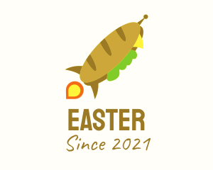Eat - Rocket Launch Sandwich logo design