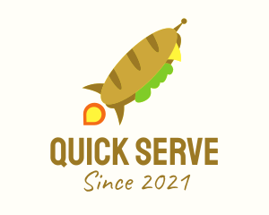 Rocket Launch Sandwich  logo design