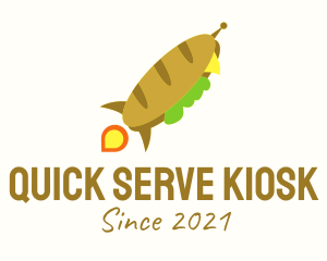 Rocket Launch Sandwich  logo design