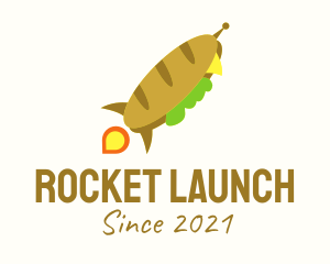 Rocket Launch Sandwich  logo design