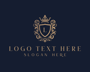 Boutique - High End Crown Shield logo design