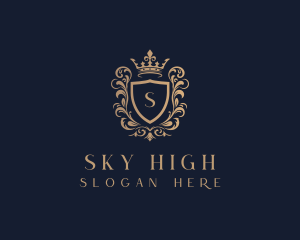 High End Crown Shield  logo design