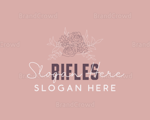 Feminine Flower Wordmark Logo