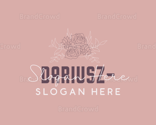 Feminine Flower Wordmark Logo