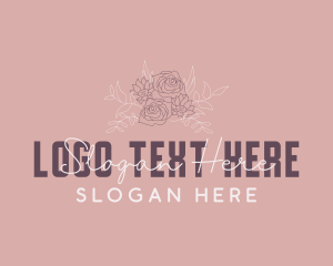 Feminine Flower Wordmark Logo