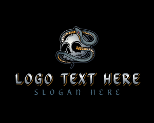 Death - Skull Death Snake logo design