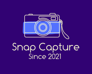 Capture - Beige Camera Line Art logo design