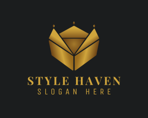 Regal - Gold Crown Box logo design