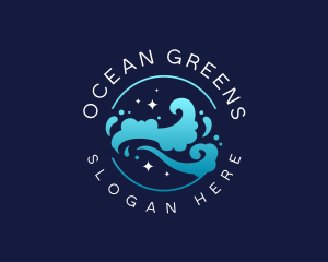 Water Ocean Wave logo design