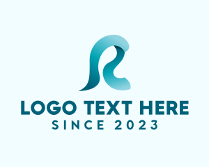 Digital - Advertising Ribbon Letter R logo design