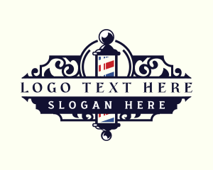 Barber - Barber Pole Hairdresser logo design