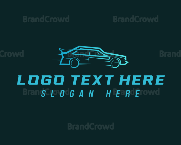 Fast Racing Car Logo