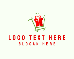 Cart - Gift Box Cart logo design
