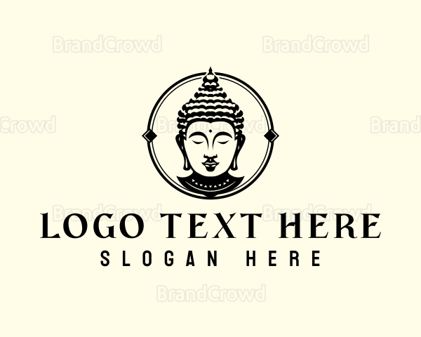 Buddha Spiritual Meditation Logo