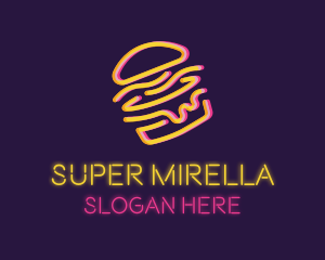 Neon - Neon Cheeseburger Bun logo design