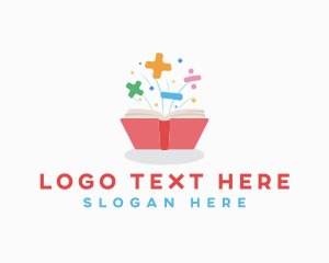 Learn - Book Math Learn logo design