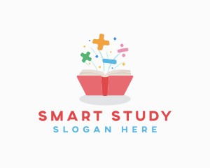 Study - Book Math Learn logo design