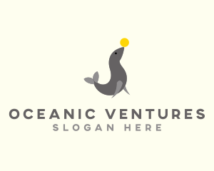 Cute Circus Seal logo design