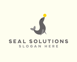 Seal - Cute Circus Seal logo design