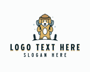 Outdoor - Adventure Camper Dog logo design