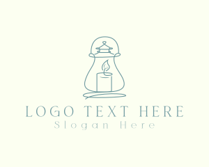 Simple Candle Lantern Logo