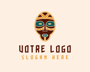 African Tribal Mask Logo