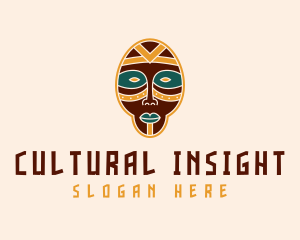 African Tribal Mask logo design