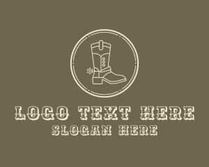 Texas - Western Cowboy Boot logo design