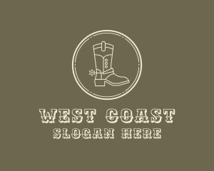 Western Cowboy Boot logo design