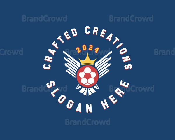 Soccer Sports Wings Logo