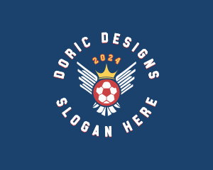 Soccer Sports Wings Logo