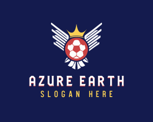 Soccer Wings Crown logo design