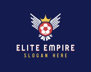 Soccer Wings Crown logo design