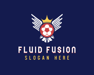 Soccer Wings Crown logo design