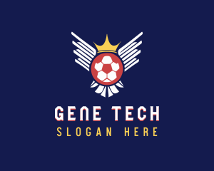 Soccer Wings Crown logo design