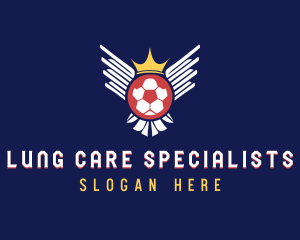 Soccer Wings Crown logo design