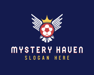 Soccer Wings Crown logo design