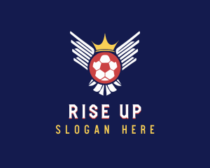 Soccer Wings Crown logo design