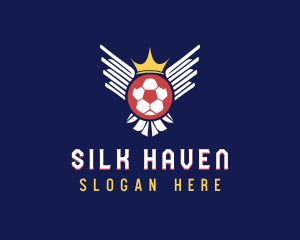 Soccer Wings Crown logo design