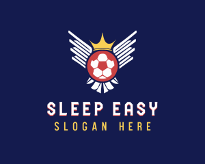 Soccer Wings Crown logo design