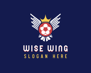 Soccer Wings Crown logo design