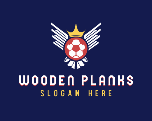 Soccer Wings Crown logo design