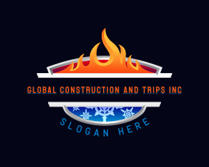 Refrigeration - Ice Fire Thermal logo design