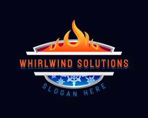 Whirlwind - Ice Fire Thermal logo design